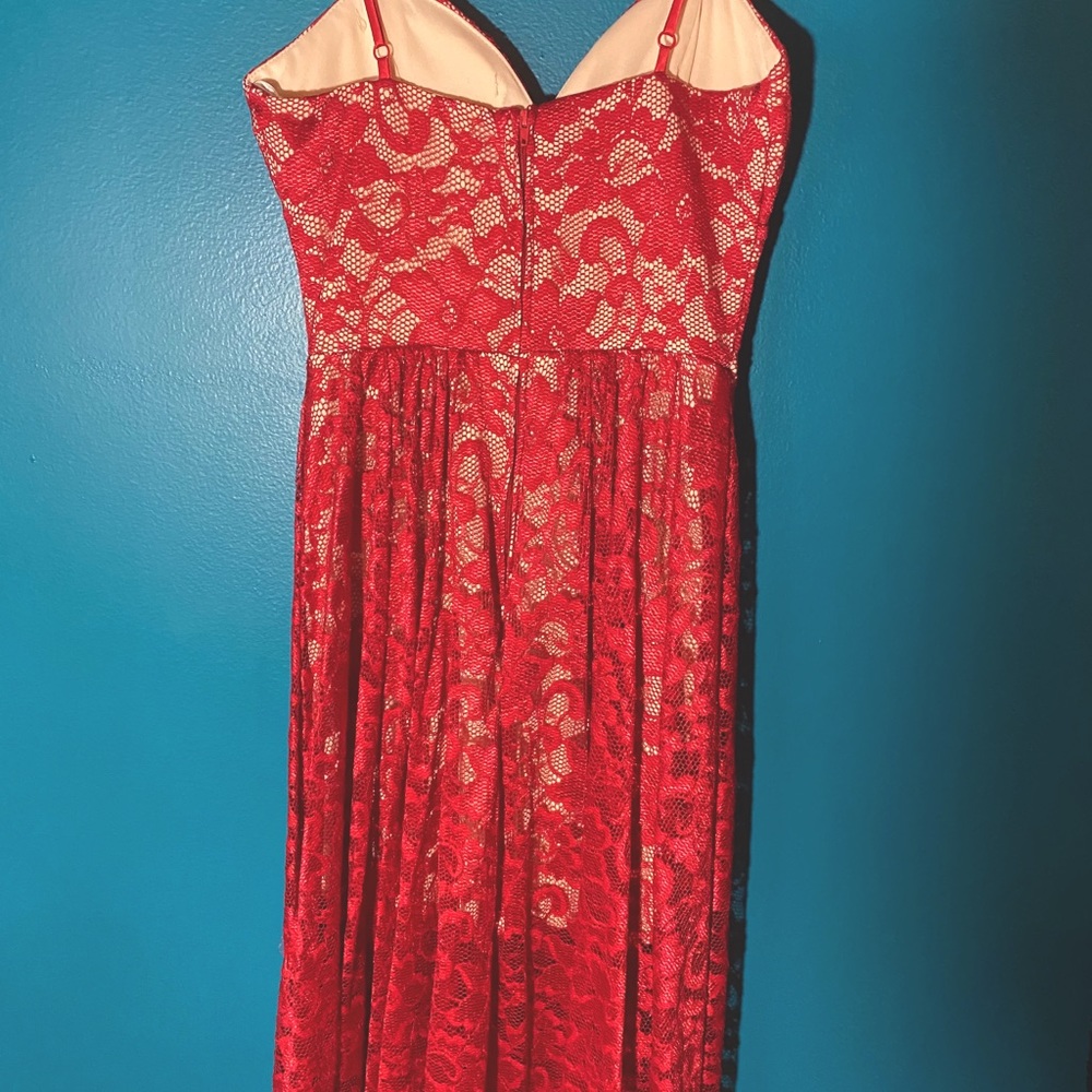 B. Darlin Red Mesh Dress